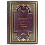 Tchekhov - Contes choisies. А.П. Чехов - Избранные произведения на французском языке. Подарочная книга в кожаном переплете