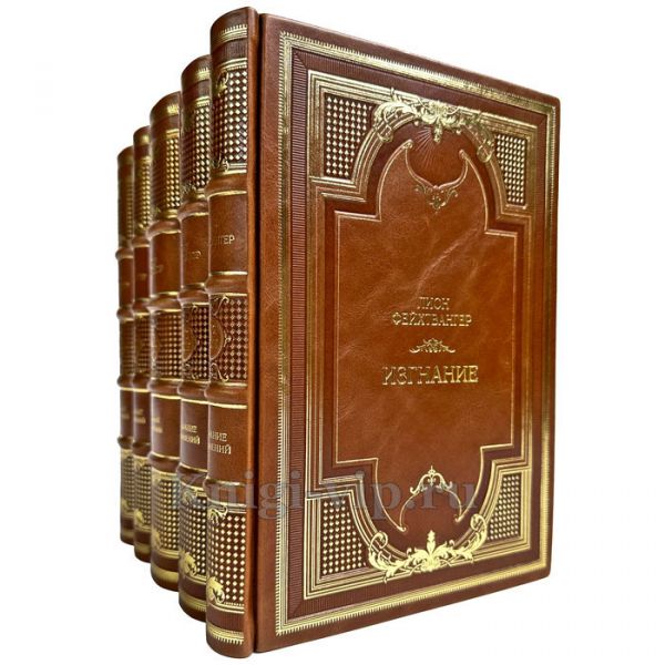 Лион Фейхтвангер - Цикл "Зал ожидания" в 5 томах. Подарочные книги в кожаном переплете ручной работы