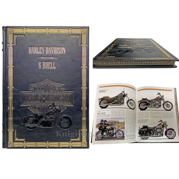 Harley-Davidson & Buell. Подарочная книга в кожаном переплёте